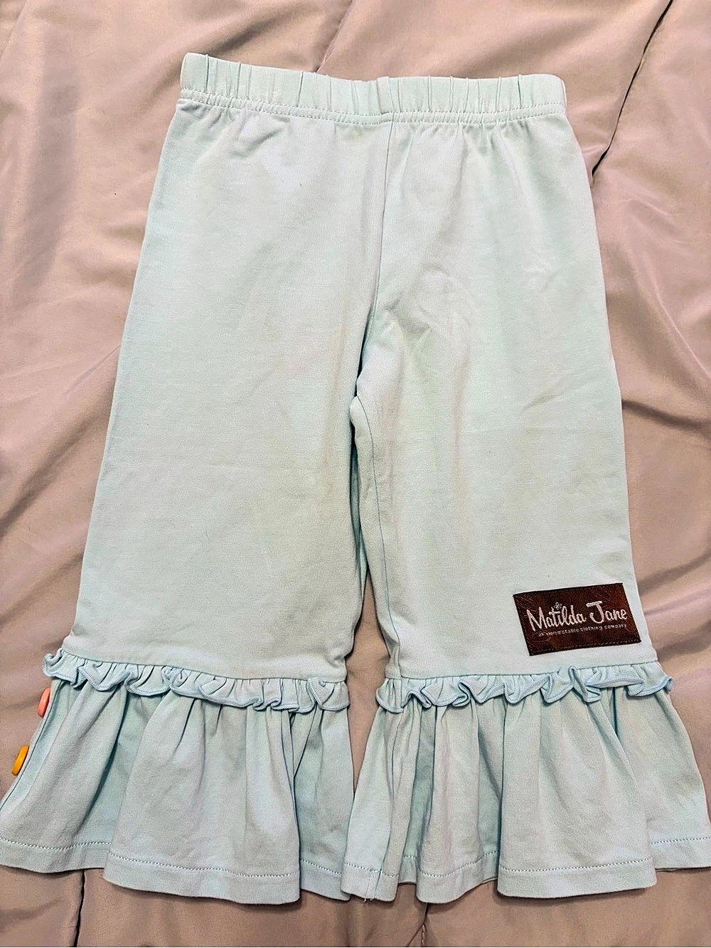 Matilda Jane Bright Lights Big Ruffles Pants Blue Girls 2T